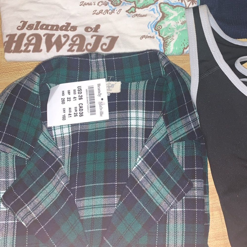 brandy melville green vivian top